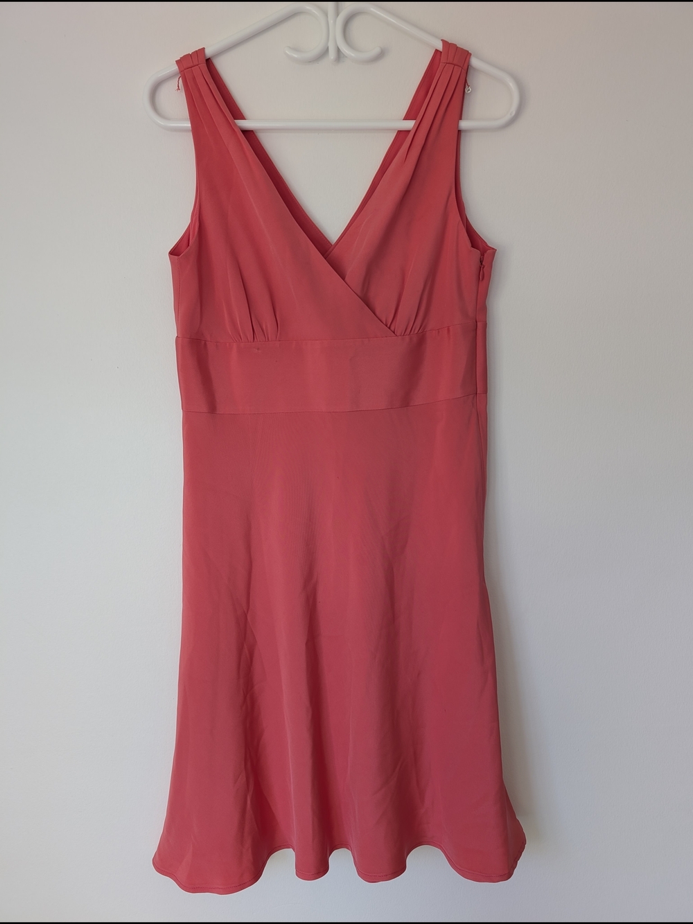 J. Crew - Silk Sleeveless Pink V-Neck A-Line Dress Bridesmaid Summer Sz 10